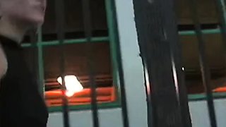 Naughty Teen Flashing her Butt on the Street and Playing