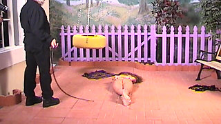 Nicole Redwing & Master Len BDSM Naked Bullwhiped Pussy Len657a