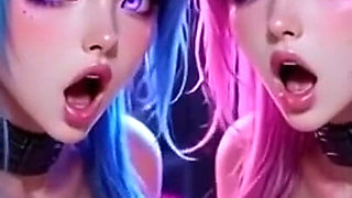 Two Lovely Girls Bounce Boobs, Ai Animation