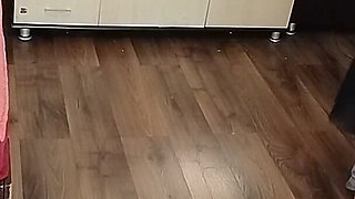 Amateur Woman Has Fun Trying on Clothes and Cutting Them.