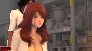 Amoral Cartoon lesbians emotional X-rated clip