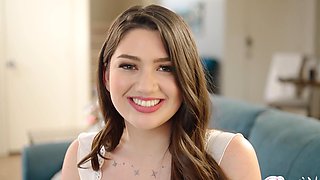 Curvaceous Alyx and hunky Nathan indulge in a wild ride of raw passion