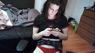 Solo webcam tranny masturbation