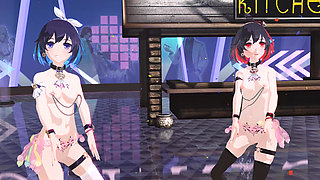 Multiplayer Masterpieces [mmd] Big Duck, Glory, Miku - Thumbs up, Dance Party, Orgy, Sexy Uniforms, Striptease, Korean Dance