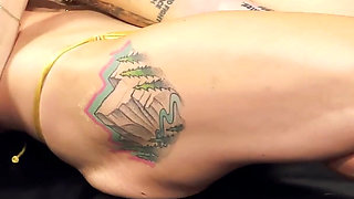 Bombshell Blonde Wrestles Country Boy - Mars Solo Takes on Rexanator in This All Out Mixed Wresting Match with Flexing