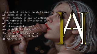 ATKINS HEAVEN - Mature Mouthhole: Phat GILF Deep throats Hefty Man rod - [AI]