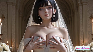 Stunning bride's wedding dress is ruined by explosive sinful facials