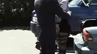 European amateur fucks a huge dick outdoors pov