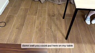 Slim teen got caught cheating, so she had to fuck her teacher for a grade POV