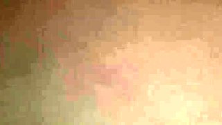 Busty curly brunette with big boobs fucks on couch