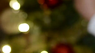 Santa Tricked Her with His Candy Cane - Huge Facial