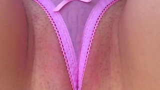 Skye Blue - Pink Micro Thong up the Skirt