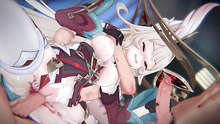 [genshin Impact] Alice Complete Collection: Bondage, Cowgirl, Sandwich DP & Pregnant (4k)