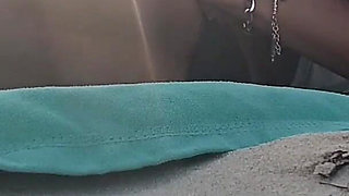 MILF Beach Blowjob with Swallow