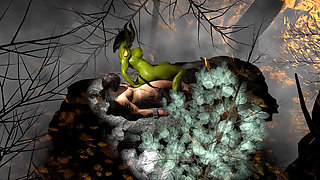 Monster Girl From The Deep Is Hunting In The Forest