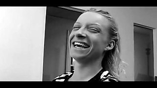 Two Muscly Black Guys Bang a Blonde in Interracial Threesome