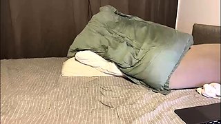 Small tits shemale gets banged in bed