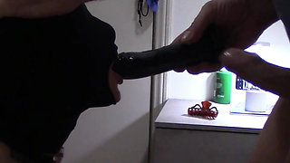 MILF Mouth-fucked with Ring Gag and Massive Throat Cumshot