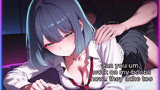 Akane Kurokawa needs you to release her stress!  JoI (Edging, Paizuri, Handjob, Fellatio, Sex)