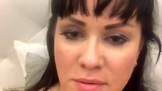 Nice adult brunette fucks herself with a cucumber curved like a dick: Amateur, Anal  Eporner Porn