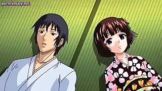 Teen anime banged in group