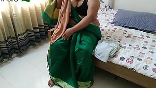 Tamil Hot Aunty Doing Laundry In Bed When Neighbor Guy Saw Her & Fucked Big Ass - Desi Sex