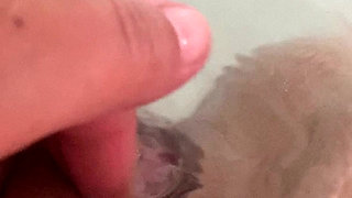 Massaging my pussy in the bath