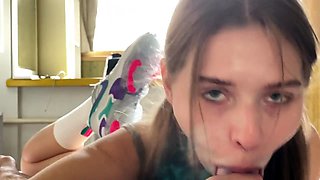 Blowjob in Sneakers with a Side of Foot Fetish Fun