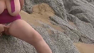 Masturbation and Pee on the Nudist Beach