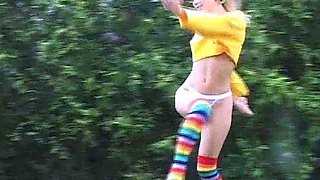 Blonde teen amateur teasing solo