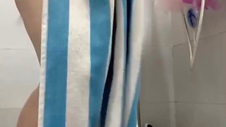 Indian Stepmom Shower Striptease