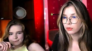 Blonde and Brunette Lesbians Share a Vibrator