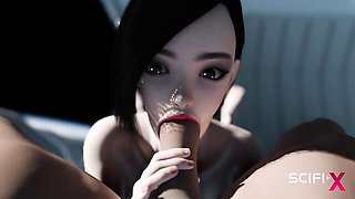 Sci-Fi Compilation of Zero-G Deepthroat and Anal on an Orbital Station