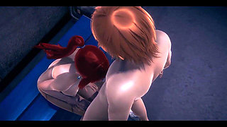 Fairy Tail Hentai - Erza Scarlet Blowjob and Fucked in a Warehouse - Japanese Asian Manga Anime Game Porn