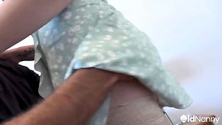 AGEDLOVE Older blonde lady enjoys oral pleasure