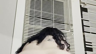 Punk damsel dirty dances herself overwhelm waiting