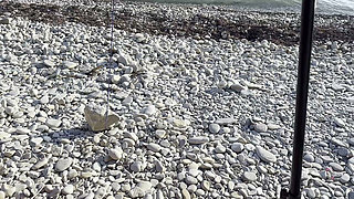 I Like It When a Girl Plays with My Cock on the Beach-giving Me a Blowjob and a Handjob by the Seaside