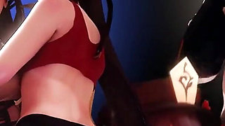 Hutao X Beidou Strap on Sex Genshin Impact Dragon Dildo Bad Dragon