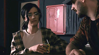 Real geeky girl ends up fucking his submissive asshole