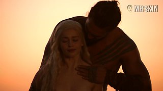 Dany loves Drogo and that man doesn't go easy on her during this hot sex scene
