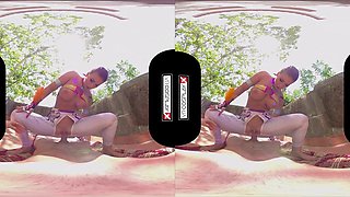 POV VR porn in 4k - amateur hardcore outdoors with busty brunette Susy gala