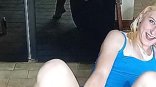 Hot Blonde 18 Year Old Babe Fucking Rc Car with Dildo