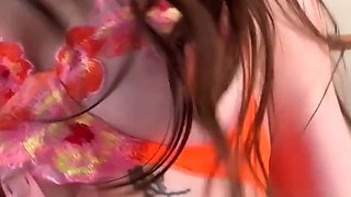 AnnaPlusOne Wears Her Orange Bikini To Fuck
