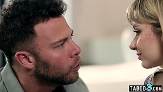 Furious dad teaching his stepdaughter