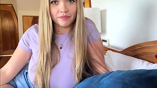 Angie Faith a Big Tit Blonde Roommate's POV Blowjob, Fuck