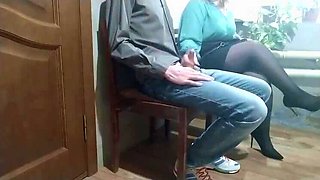 Amateur MILF Gets Public Handjob in Waiting Room - Stranger Jerks Her Off Anytime