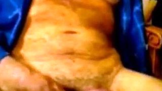 Amateur Bear Grandpa Cums with Toy