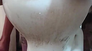 Unfaithful Step Sister with Her Ass Gets Hot Milk From Her Step Brother in the Shower