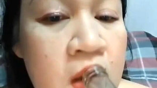 Hot Sexy Wife Insert Bottle in Pussy