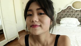 Adorable Thai amateur has her tight pussy stuffed